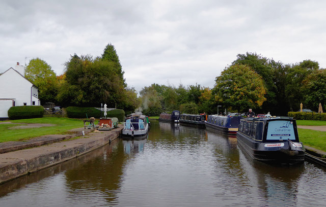 Trent and Mersey Canal at Willington in Derbyshire